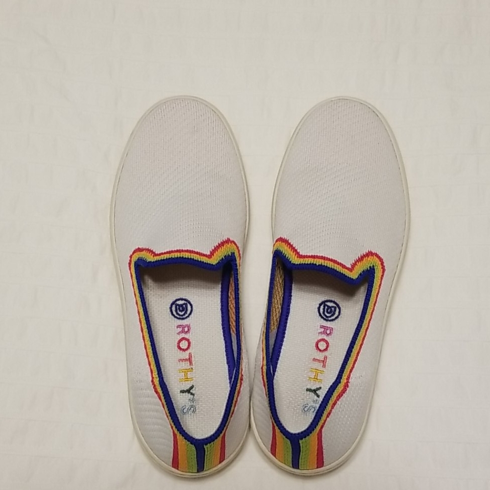 Rothys white rainbow